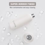 Exllena Small Water Bottles 12 oz with Handle Lid and Carabiner, Mini Insulated Water Bottle Double Wall Vacuum Leakproof for Kids/Adults (Ivory) - Image 5