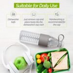 Copco 20 oz Hydra Tritan Water Bottle, Set of 2 – Spill-Resistant Lid & Non-Slip Sleeve, BPA-Free, Dishwasher Safe, Fits Cup Holders, Durable & Lightweight for Gym, Travel & Office (Grey) - Image 5