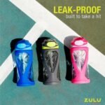 ZULU Torque 16oz Plastic Kids Water Bottle with Silicone Sleeve and Leak-Proof Locking Flip Lid - Image 6