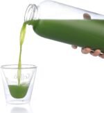 DE.KITCHEN&HIFUN Glasss Water Bottle 64oz, Large Borosilicate Glass 2L for Juice, Glass Water Bottle with Steel Cap Filter - Image 4