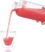 DE.KITCHEN&HIFUN Glasss Water Bottle 64oz, Large Borosilicate Glass 2L for Juice, Glass Water Bottle with Steel Cap Filter - Image 7