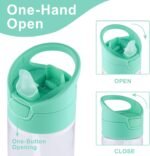 wedrink 12OZ Kids Water Bottle with Straw BPA-Free Tritan Leak-Proof Sports Water Bottle for School (350ml, Green) - Image 3