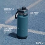 ZULU Powerfill Pro 18oz Kids Stainless Steel Water Bottle with Quick Fill Lid, Triple Wall Vacuum Insulated, Leak Proof Locking Lid, Sip & Chug, Reusable, BPA Free, Dishwasher Safe, Midnight Storm - Image 4