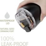 DEQIANG Travel Coffee Cup, Coffee Cup Travel with Lid, Insulated Coffee Mug for Hot & Cold Beverages, Great Gift Choice for Coffee Lovers, Office Workers, Hikers & Commuters (Black, 8.5 oz) - Image 4