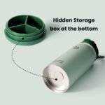 BOTTLE BOTTLE 16 oz sports water bottle stainless steel insulated kids water bottle with straw and pills holder for gifts and school（green） - Image 3