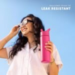 Simple Modern Water Bottle with Straw Lid Vacuum Insulated Stainless Steel Metal Thermos Bottles | Reusable Leak Proof BPA-Free Flask for Gym Sports | Summit Collection | 20oz, Midnight Black - Image 6