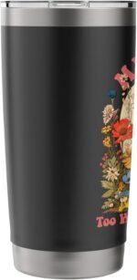 MELANIE Name Cute Retro Girls Wildflower MELANIE Name Stainless Steel Insulated Tumbler - Image 5