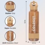 Coldest Insulated Water Bottle with Straw Lid - Stainless Steel Metal Insulated Bottle for Men & Women (Executive Wood, 40 oz) - Image 4