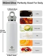 RevoMax 20oz Insulated Water Bottle, One-Hand Open Design, Vacuum Stainless Steel Water Bottles, Keep 36H Cold/18H Hot, Leakproof and BPA Free, Sports Flask for School,Travel, Gym - Image 4