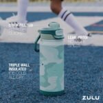 ZULU Powerfill Pro 18oz Kids Stainless Steel Water Bottle with Quick Fill Lid, Triple Wall Vacuum Insulated, Leak Proof Locking Lid, Sip & Chug, Reusable, BPA Free, Dishwasher Safe, Green Camo - Image 4
