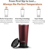 Nextmug Go - Temperature-Controlled, Self-Heating Travel Mug (Burgundy - 16 oz.) - Image 3