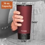 Nextmug Go - Temperature-Controlled, Self-Heating Travel Mug (Burgundy - 16 oz.) - Image 8