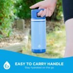 GROSCHE Alpine Flip n' Sip 16oz Insulated Kids Water Bottle - Stainless Steel, Leakproof Flask with Straw - Perfect for Gym, Travel & Outdoor Use - Keeps Water Cold upto 60 hrs - Scuba Blue - Image 4