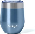 Contigo River North Stainless Steel Wine Tumbler with Splash-Proof Lid, 12oz., 2 Pack, Dark Ice & Stainless Steel - Image 3