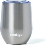 Contigo River North Stainless Steel Wine Tumbler with Splash-Proof Lid, 12oz., 2 Pack, Dark Ice & Stainless Steel - Image 4