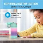 THERMOS FUNTAINER Water Bottle with Straw - 12 Ounce - Kids Stainless Steel Vacuum Insulated Water Bottle with Lid, Mint Ombre - Image 6