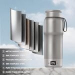 ZING TTI Pure titanium Electric Heated Travel Kettle,17.5 oz,Double-layer vacuum, Portable Electric Kettle, Adjustable Multi-Temperature Settings, 100V-240V Compatible, Grayl Water Bottle. - Image 4