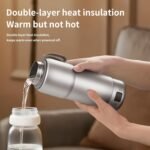 ZING TTI Pure titanium Electric Heated Travel Kettle,17.5 oz,Double-layer vacuum, Portable Electric Kettle, Adjustable Multi-Temperature Settings, 100V-240V Compatible, Grayl Water Bottle. - Image 6