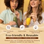 10 oz Glass Milk Bottles with Lids & Straws (9 Pack) Small Airtight Glasses with Caps, Reusable Juicing Bottles for Yogurt, Water, Juice, Smoothies, Drinking, Kids Lunch, Mini Vintage Jars, Container - Image 5