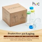 10 oz Glass Milk Bottles with Lids & Straws (9 Pack) Small Airtight Glasses with Caps, Reusable Juicing Bottles for Yogurt, Water, Juice, Smoothies, Drinking, Kids Lunch, Mini Vintage Jars, Container - Image 9