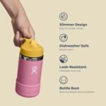 Hydro Flask Kids Water Bottle for School - Stainless Steel and Insulated with Straw Cap - 12 Oz in Seaspray Blue - Image 8