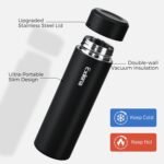 【Upgraded】Exllena Small Insulated Water Bottle 12 oz/350ml– Mini Insulated Water Bottle for Hot & Cold Drinks, Perfect Small Water Bottle for Travel, Purse...(Black) - Image 4