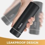 【Upgraded】Exllena Small Insulated Water Bottle 12 oz/350ml– Mini Insulated Water Bottle for Hot & Cold Drinks, Perfect Small Water Bottle for Travel, Purse...(Black) - Image 5