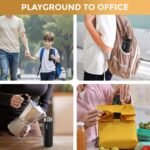 【Upgraded】Exllena Small Insulated Water Bottle 12 oz/350ml– Mini Insulated Water Bottle for Hot & Cold Drinks, Perfect Small Water Bottle for Travel, Purse...(Black) - Image 7