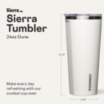 Corkcicle Classic Tumbler - Keeps Drinks Cold for 9 Hours & Hot for 3 - Triple-Insulated Stainless Steel - Holiday Tumbler Gift - 24 oz - Dune - Image 4