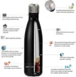 Stainless Steel Vacuum Insulated Double Wall Water Bottle Leak Proof No Sweating BPA Free Reusable Coffee Bottle for Home Office or Travel (Navy Blue, 16 OZ) - Image 6