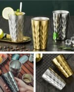 AGH 6 Pack Stainless Steel Kids Cups, 12oz Double Layer Insulated Metal Drinking Cups for Camping, Parties & Outdoors (Bright Silver) - Image 5