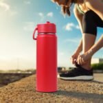 Volhoply 20oz Insulated Stainless Steel Water Bottle with Straw Lid, Kids Wide Mouth Double Wall Vacuum Cups with Handle,Reusable Outdoor Sports Metal Bottles,Travel Flask Keep Cold&Hotd(Red,1) - Image 8