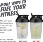 Hydra Cup - 2 Pack - 20oz Shaker Bottles | Protein Shaker Cups with Whisk Ball, Leak-Proof, Carry Handle | BPA-Free Gym Mixer for Protein Powder, Mixing Supplements - Image 6