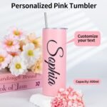 ATOMAKER Custom Tumbler 20oz, Personalized Stainless Steel Tumbler with Lid & Straw, UV-printing Name/Text/Pattern, Unique Design Custom Cup Gift for Men & Women, Mother's Day, Christmas, Birthday - Image 3