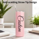 ATOMAKER Custom Tumbler 20oz, Personalized Stainless Steel Tumbler with Lid & Straw, UV-printing Name/Text/Pattern, Unique Design Custom Cup Gift for Men & Women, Mother's Day, Christmas, Birthday - Image 5