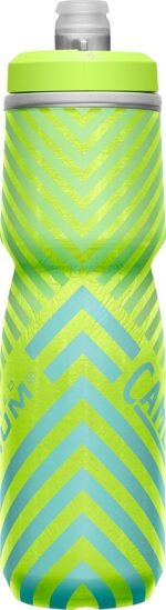 CamelBak Podium Chill Bike Insulated Squeeze Water Bottle Lime/Blue Stripe, 24oz - Image 4