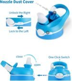 TCKJ LBRG Water bottles with Locking Lid,Travel water bottle,Water bottle with straw,and Sports water bottle with Clip handle- Tritan water bottle(Blue) - Image 4