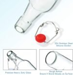 YEBODA Clear Glass Beer Bottles for Home Brewing with Easy Wire Swing Cap & Airtight Silicone Seal 16 oz- Case of 6 - Image 4