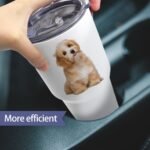 YOUKE OLA 8 Pack Sublimation Tumbler Blank White Bulk Stainless Steel Double Wall Vacuum Insulated Coffee Travel Tumbler Car Cups with Straws, 30oz - Image 6