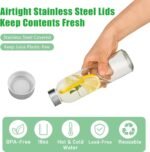 6 Pack Glass Juice Bottles with Caps, 18 oz Clear Glass Bottles, BPA Free Reusable Refillable for Juicing, Lids, Leak-Proof, Transparent - Image 4