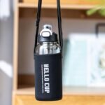 Aurfedes 35oz Glass Water Bottles with Time Marker & Straw, BPA-Free Leakproof Glass Drinking Bottles with Protective Sleeve & Tea Infuser for Office Travel Sport (2PCS) - Image 6