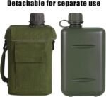 MiOYOOW 2L Water Bottle, Large Capacity Portable Tactical Canteen with Strap Buckle, Waterproof Drink Cup for Hiking, Camping, Sports - Image 5