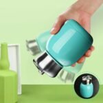 Mini 7 oz Stainless Steel Water Bottle, Small Vacuum Insulated Water Bottle Leak Proof Sport Tumbler Cup Hot and Cold Water Bottle for Women Girls Kids Gift Milk Tea Lunch (Skyblue) - Image 6