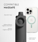 Well & Body Insulated Magnetic Water Bottle Magnet'O 25 oz | Stainless Steel, Compatible with MagSafe, Adjustable Angle, Leak-Proof, BPA-Free, Tripod-Ready, Gym, CrossFit, Fitness [Black Edition] - Image 4
