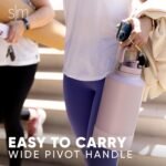 Simple Modern Trek Pivot | Gallon Water Bottle Jug with Handle & Boot | Interchangeable Straw & Chug Lids | Large Insulated Stainless Steel | Sports Camping Outdoors | 128oz, Almond Birch - Image 4