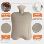 3L Extra Large Hot Water Bottle with Soft Plush Cover & Hand Pocket, Hot Cold Therapy Pack for Pain Relief, Long Lasting Warmth for Bed & Feet Pink - Image 5