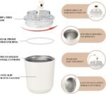 Puraville Insulated Tumblers with Lid, 10 oz Travel Coffee Mug Stainless Steel Vacuum Cup, Leak Proof Reusable Double Walled Coffee Tumbler for Iced and Hot Drinks, Cream - Image 5