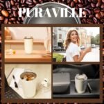 Puraville Insulated Tumblers with Lid, 10 oz Travel Coffee Mug Stainless Steel Vacuum Cup, Leak Proof Reusable Double Walled Coffee Tumbler for Iced and Hot Drinks, Cream - Image 7