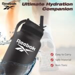 Reebok Lifestyle Stainless Steel Water Bottle - Insulated Water Bottle 32 oz With Straw - Double Wall Vacuum Insulated Sports Water Bottle, BPA Free - Image 3