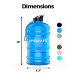 HYDRATE XL Jug 74 Oz Water Bottle - BPA Free, Leak Proof, Flip Cap, Ideal for Gym - Clear Water Container with Extra Strong Material - Perfect for Sports, Rugby, and on the Go (Transparent Blue, 2.2L) - Image 4